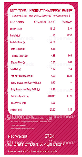 Muscleblaze 10gm Protein Choco Cranberry Flavour Bar Pack Of 6