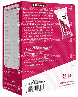 Muscleblaze 10gm Protein Choco Cranberry Flavour Bar Pack Of 6