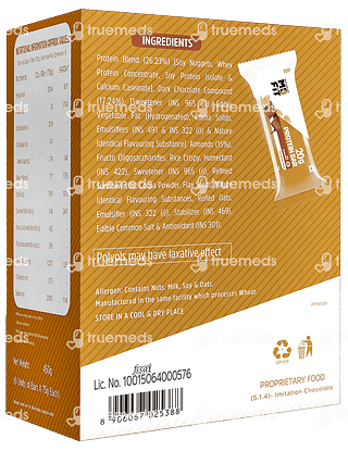 Muscleblaze 20gm Protein Choco Almond Flavour Bar Pack Of 6
