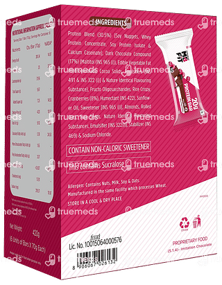 Muscleblaze 20gm Protein Choco Cranberry Flavour Bar Pack Of 6