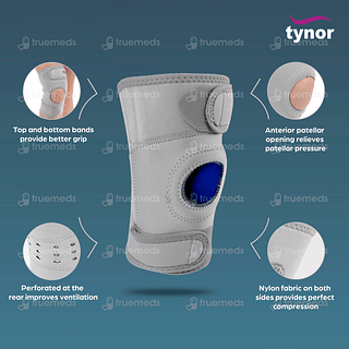 Tynor Knee Support Sportif (neoprene) Grey Medium 1