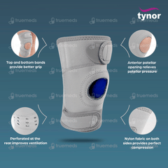 Tynor Knee Support Sportif (neoprene) Grey Large 1