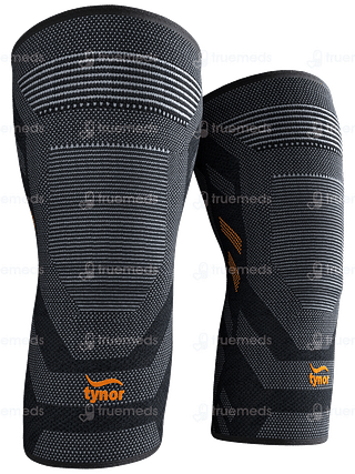 Tynor Knee Cap Air Pro Black And Orange Large Pack Of 2