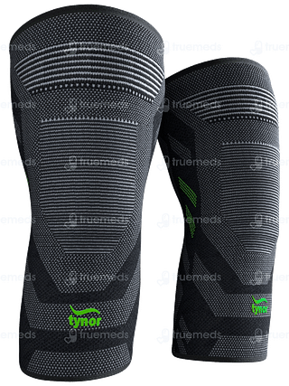 Tynor Knee Cap Air Pro Black And Green Large Pack Of 2