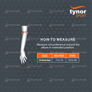 Tynor Tennis Elbow Support Pro Black And Orange Universal 1