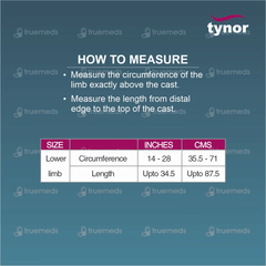 Tynor Cast Cover Leg White Universal Size 1