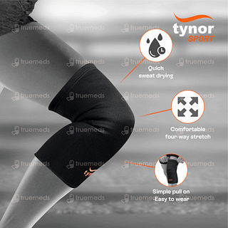 Tynor Knee Cap Air Black And Orange Large Pack Of 2