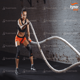 Tynor Knee Cap Air Black And Orange Large Pack Of 2