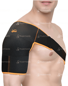 Tynor Sport Shoulder Support Double Lock (neo) Black And Orange Universal Size 1