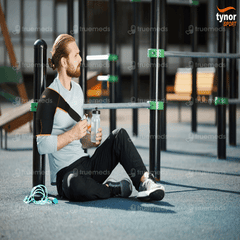 Tynor Sport Shoulder Support Double Lock (neo) Black And Orange Universal Size 1