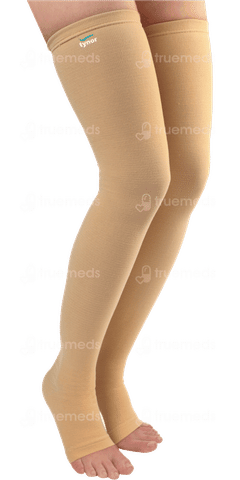 Tynor Compression Stocking Mid Thigh Classic Beige Large Pack Of 2