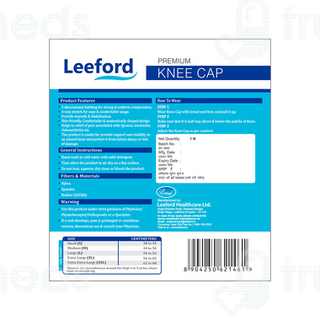 Leeford Premium Soft 4 Way Stretch Large Knee Cap 1