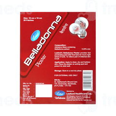 Leeford 10cm X 16cm Belladona Plaster 20