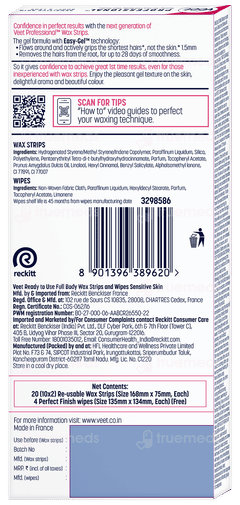 Veet Professional Sensitive Skin Wax Strips 20
