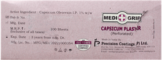 Medigrip Capsicum Plaster 10