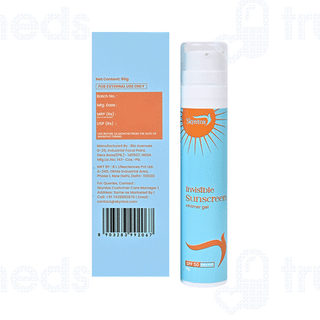 Skyntox Invisible Spf 50 Pa++++ Sunscreen + Primer Gel 50gm