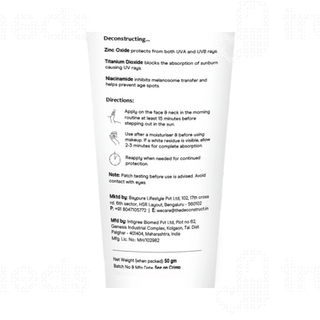 Deconstruct Spf 55+ Pa++++ Mineral Sunscreen 50gm