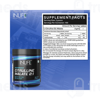 Inlife Micronized Citrulline Malate 2:1 200gm