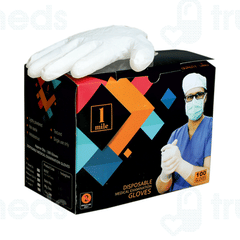 1mile Disposable Medical Examination Medium Gloves 100