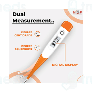 Mcp Ip22 Orange Flexible Tip Waterproof Digital Thermometer 1