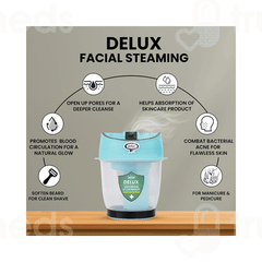 Crescent Delux Medium Ice Blue Facial Steam Inhaler Vaporizer 1