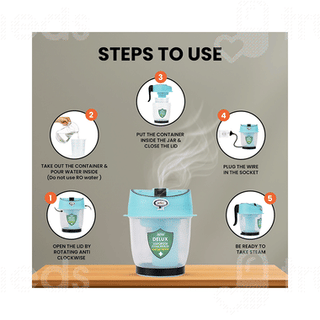 Crescent Delux Medium Ice Blue Facial Steam Inhaler Vaporizer 1