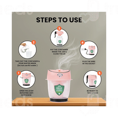 Crescent Delux Medium Pink Facial Steamer Vaporizer 1