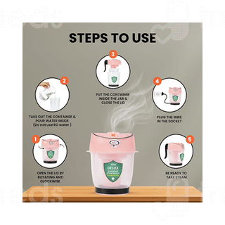 Crescent Delux Medium Pink Facial Steamer Vaporizer 1