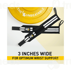 Muscleblaze Black & White Wrist Support 2