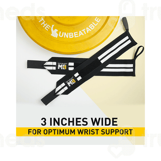 Muscleblaze Black & White Wrist Support 2