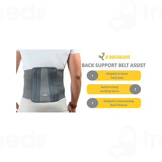 K Squarians Contoured Lumbar Sacral Small Grey Belt 1