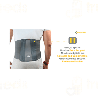 K Squarians Contoured Lumbar Sacral Small Grey Belt 1