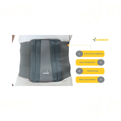 K Squarians Contoured Lumbar Sacral Small Grey Belt 1