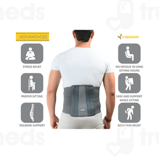 K Squarians Contoured Lumbar Sacral Small Grey Belt 1