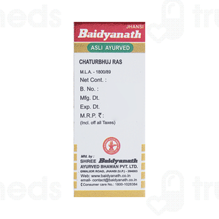 Baidyanath Jhansi Chaturbhuj Ras With Gold 1gm