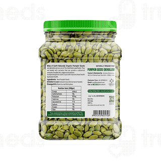 Bliss Of Earth Naturally Organic Raw Pumpkin Seeds 600gm