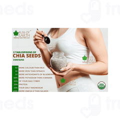 Bliss Of Earth Certified Organic Raw Chia Seeds 600gm