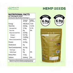 Health Horizons Roasted Hemp Seeds 500gm