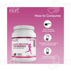 Inlife Whey Protein For Women Chocolate Flavour 500gm