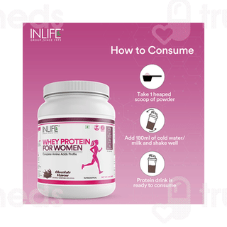 Inlife Whey Protein For Women Chocolate Flavour 500gm