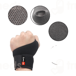 Be Safe Forever Wrist Band Support With Thumb Black 1