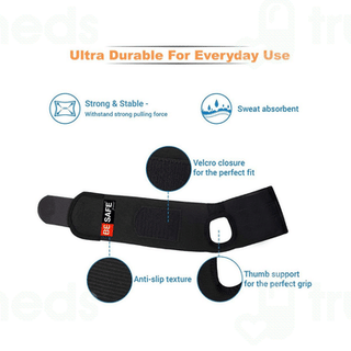 Be Safe Forever Wrist Band Support With Thumb Black 1
