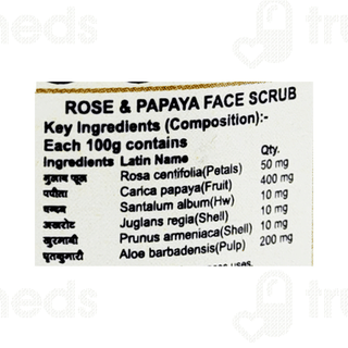 Khadi Pure Herbal Rose & Papaya Face Scrub 50gm
