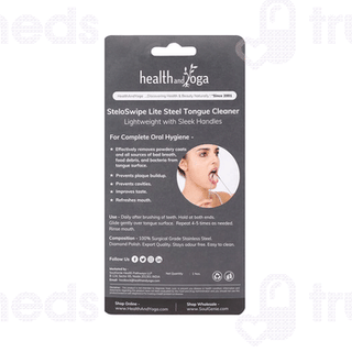 Healthandyoga Steloswipe Lite Stainless Steel Tongue Cleaner 1