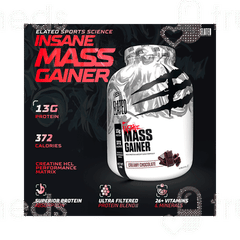 Elated Sports Science Insane Mass Gainer Creamy Chocolate 3000Gm