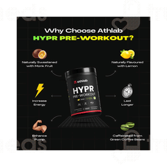 Athlab Hypr Pre Workout Lemon 480gm Athlab Hypr Pre Workout Lemon 480gm