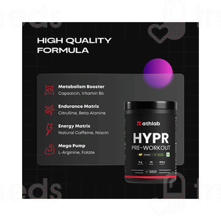 Athlab Hypr Pre Workout Lemon 480gm