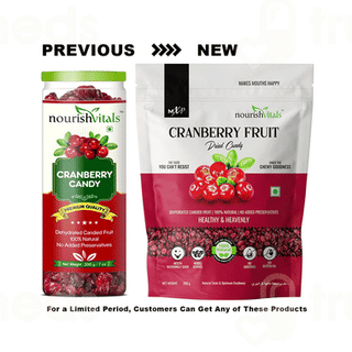 Nourishvitals Cranberry Fruit Dried Candy 200gm