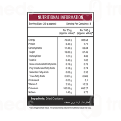 Nourishvitals Cranberry Fruit Dried Candy 200gm