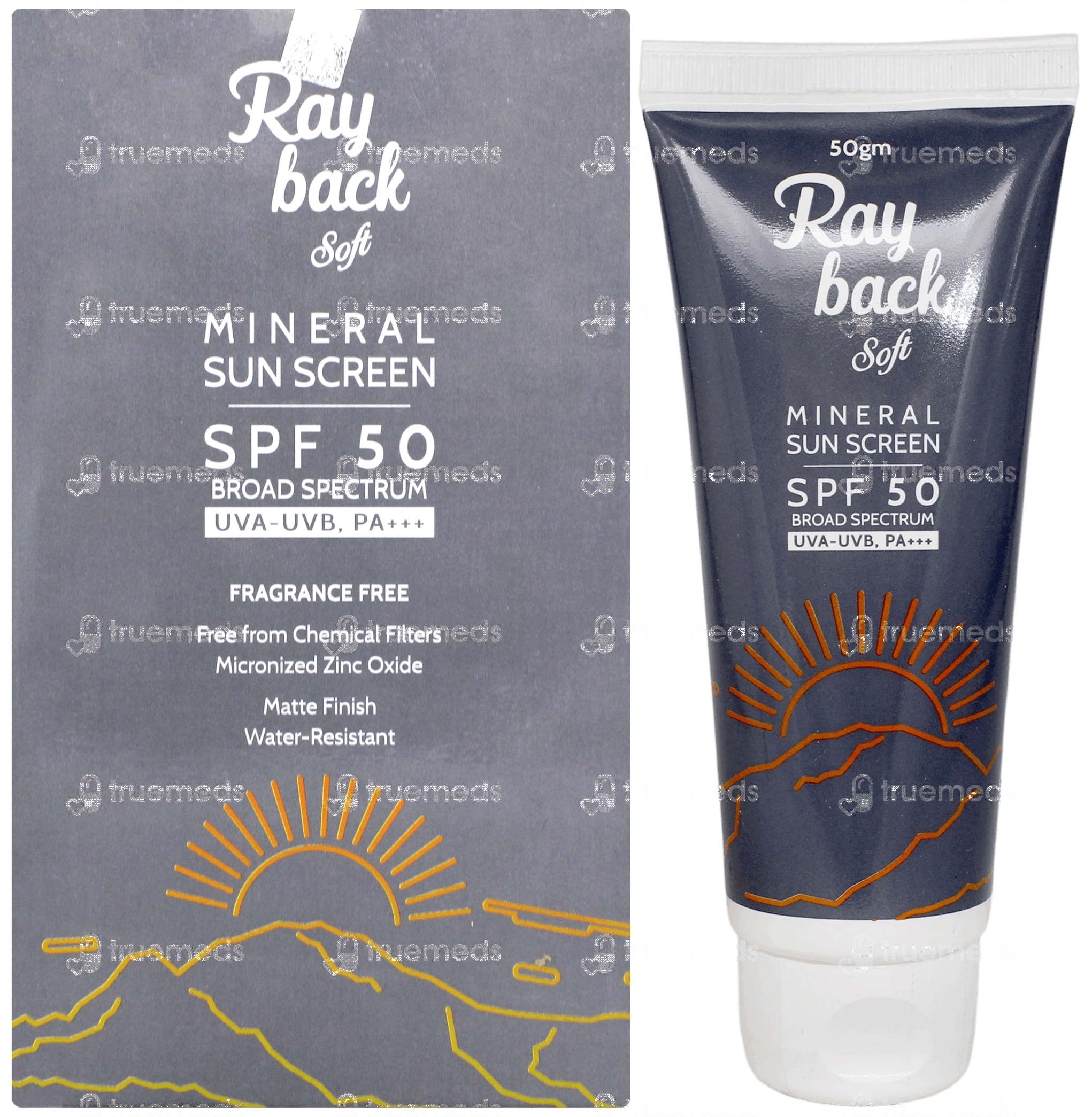 Ray Back Soft Spf 50 Mineral Sun Screen 50gm - Uses, Side Effects ...